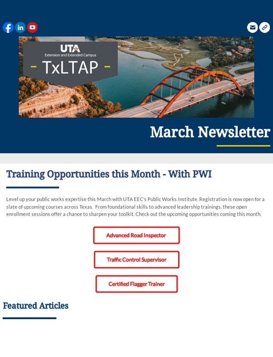 monthly newsletter