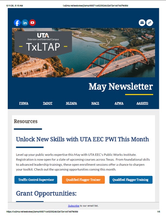 LTAP May 2026 Newsletter